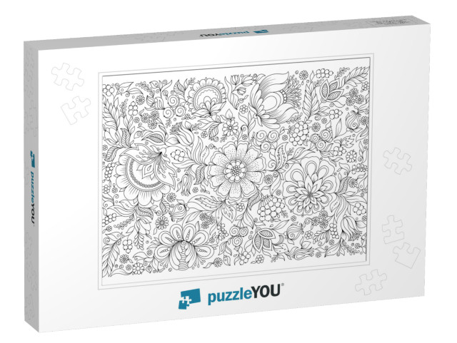 Coloring Book for Adult & Older Children. Coloring Page w... Jigsaw Puzzle