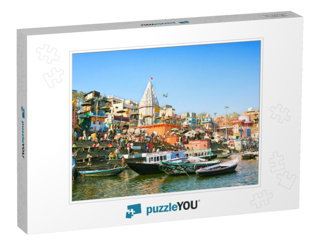 View to Prayag Ghat on the Sacred River Ganges At Uttar P... Jigsaw Puzzle