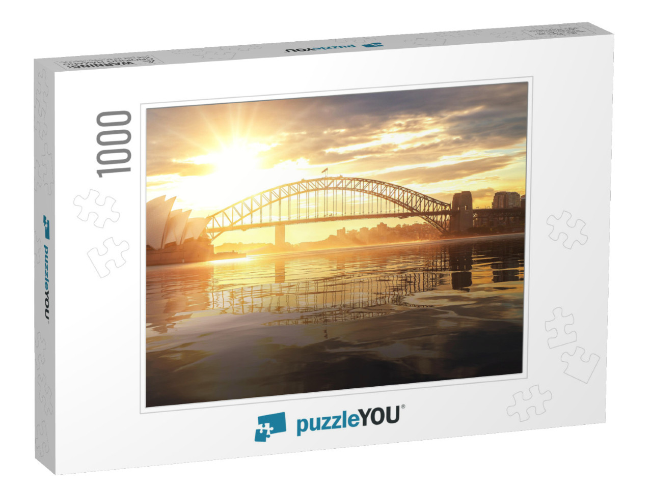 Cityscape of Sydney Harbor & Bridge with Morning Sunrise... Jigsaw Puzzle with 1000 pieces