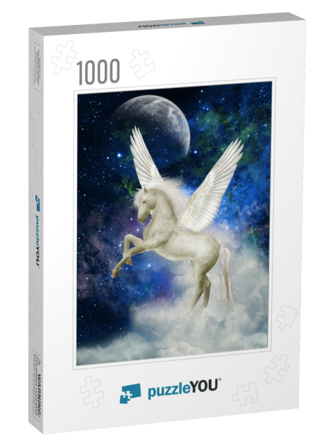 Pegasus in the Sky with Big Clouds... Jigsaw Puzzle with 1000 pieces