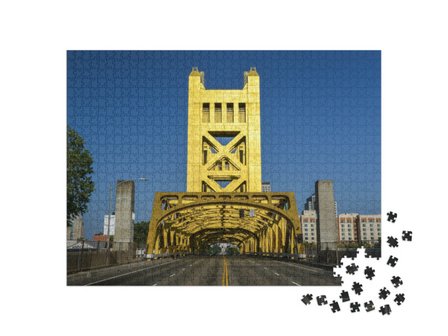 The Tower Bridge 1935 is a Vertical Lift Bridge that Cros... Jigsaw Puzzle with 1000 pieces