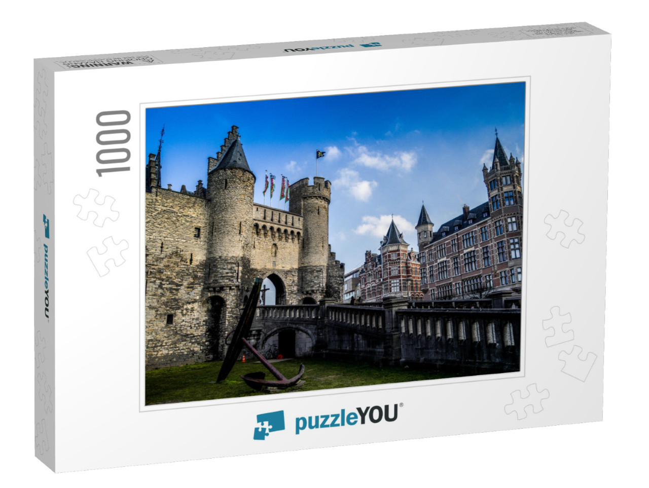 Beautiful View of Antwerp City in Belgium, Its Historic M... Jigsaw Puzzle with 1000 pieces