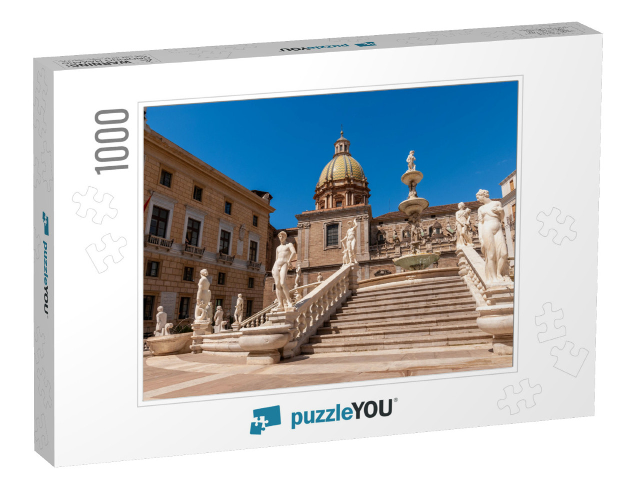 Fontana Pretoria on Piazza Pretoria, Palermo, Sicily, Ita... Jigsaw Puzzle with 1000 pieces