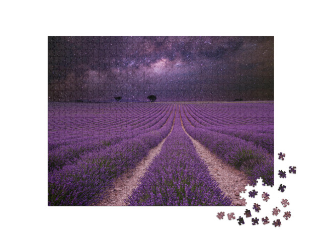 Amazing Nature Landscape. Stunning Night Landscape, Milky... Jigsaw Puzzle with 1000 pieces