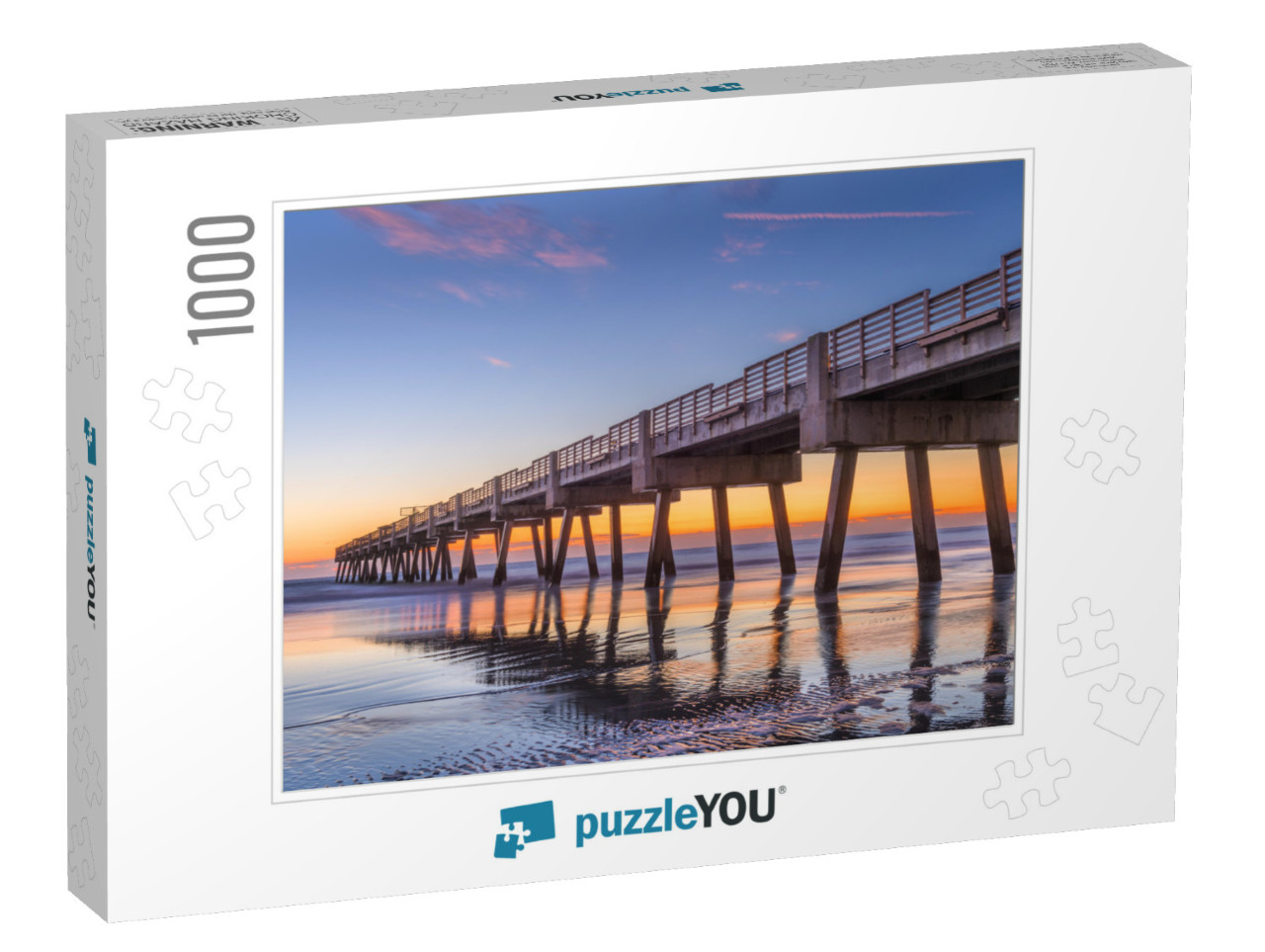 Jacksonville, Florida, USA Beach View with Jacksonville Pi... Jigsaw Puzzle with 1000 pieces