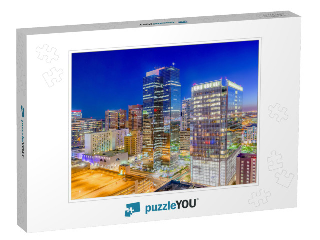 Phoenix, Arizona, USA Cityscape in Downtown At Night... Jigsaw Puzzle