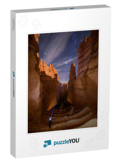 Traveler Exploring Wallstreet in Bryce Canyon National Pa... Jigsaw Puzzle