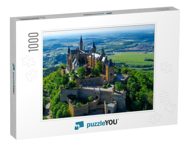 Aerial View of Famous Hohenzollern Castle, Germany. Photo... Jigsaw Puzzle with 1000 pieces