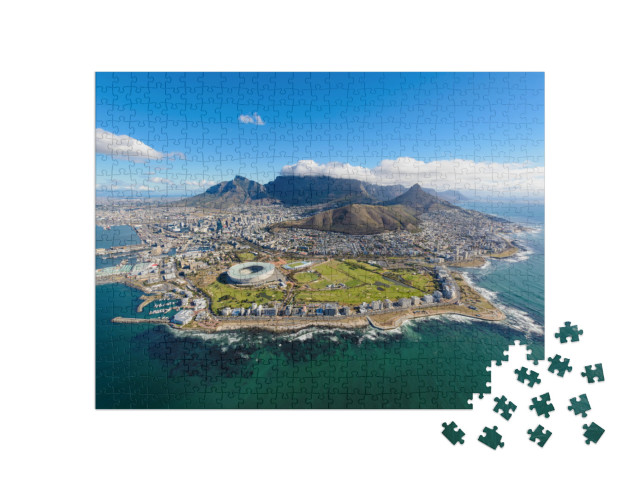 Aerial View of Cape Town, South Africa on a Sunny Afterno... Jigsaw Puzzle with 500 pieces