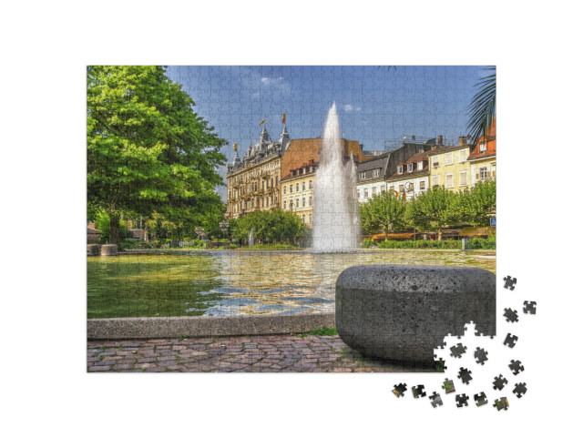 The Central City Fountain. Germany, Baden-Baden... Jigsaw Puzzle with 1000 pieces