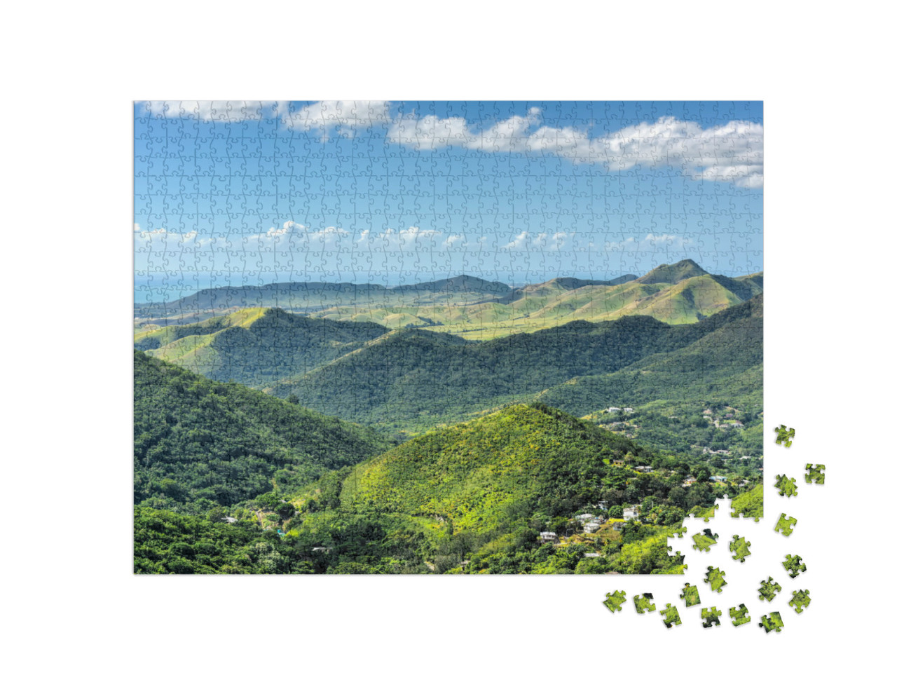 Landscape View of Salinas in Puerto Rico... Jigsaw Puzzle with 1000 pieces