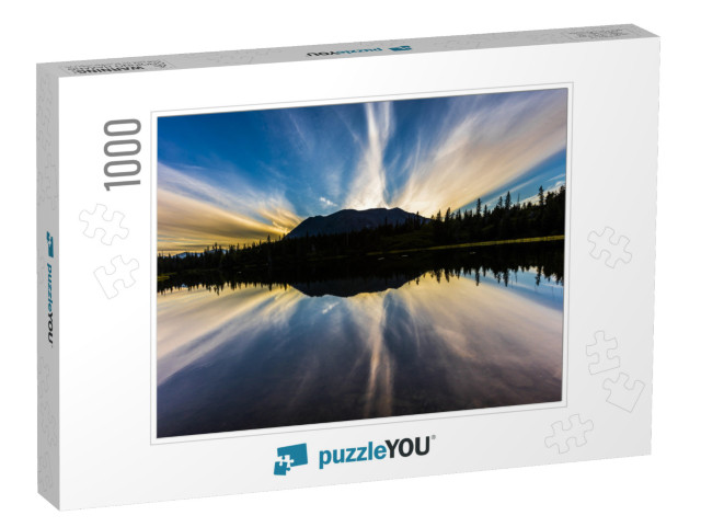 September 2, 2016 - Reflections on Rainbow Lake, the Aleu... Jigsaw Puzzle with 1000 pieces