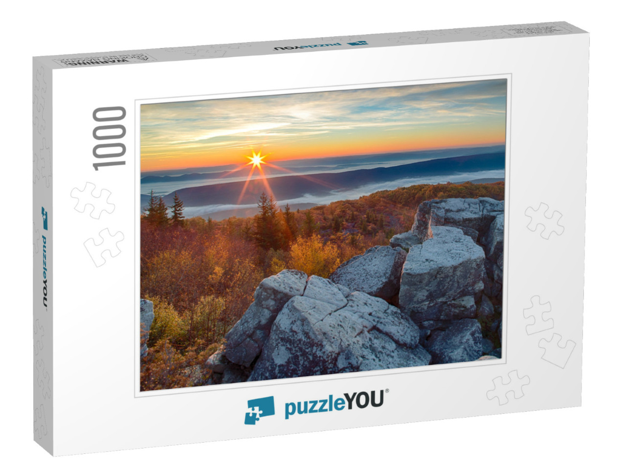 Sunrise on Dolly Sods Over the Mountains of West Virginia... Jigsaw Puzzle with 1000 pieces