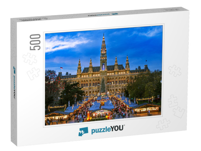 Christmas Market Vienna... Jigsaw Puzzle with 500 pieces