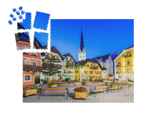 Hallstatt, Austria. Mountain Village in the Austrian Alps... | SMART SORTED® | Jigsaw Puzzle with 1000 pieces