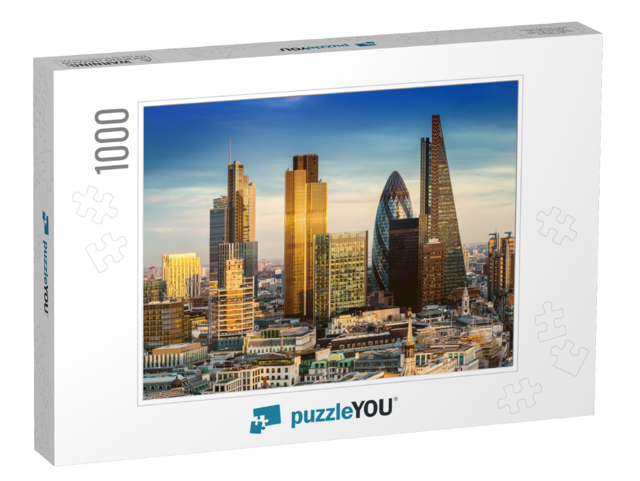 London, England - Business District with Famous Skyscrape... Jigsaw Puzzle with 1000 pieces