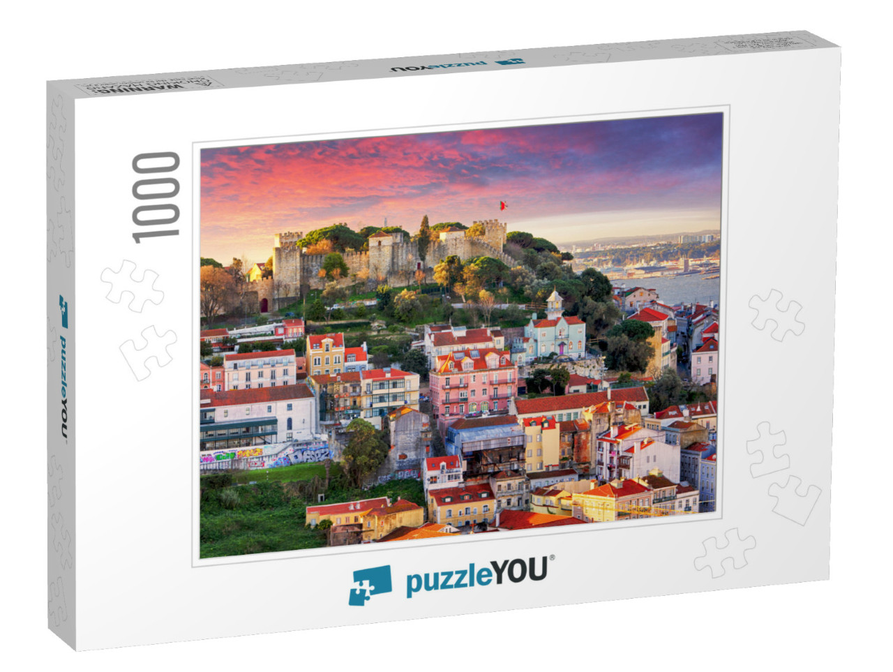 Lisbon, Portugal Skyline with Sao Jorge Castle... Jigsaw Puzzle with 1000 pieces