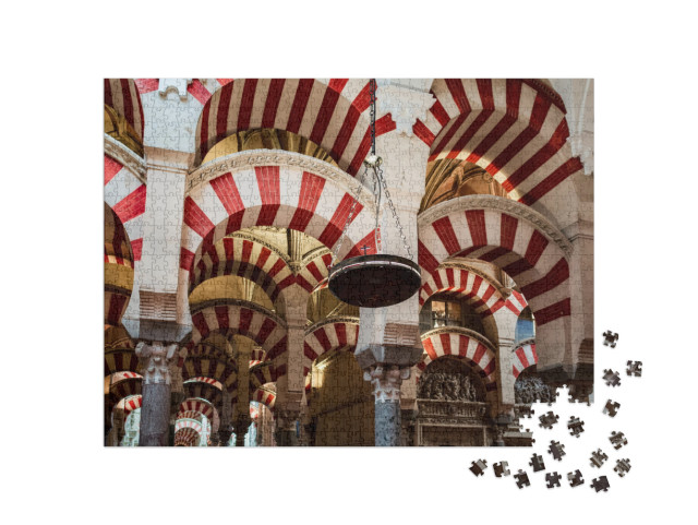 Interior of Mosque-Cathedral of Cordoba Mezquita-Cathedra... Jigsaw Puzzle with 1000 pieces