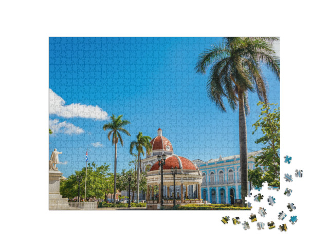 Cienfuegos Jose Marti Central Park with Palms & Historica... Jigsaw Puzzle with 1000 pieces