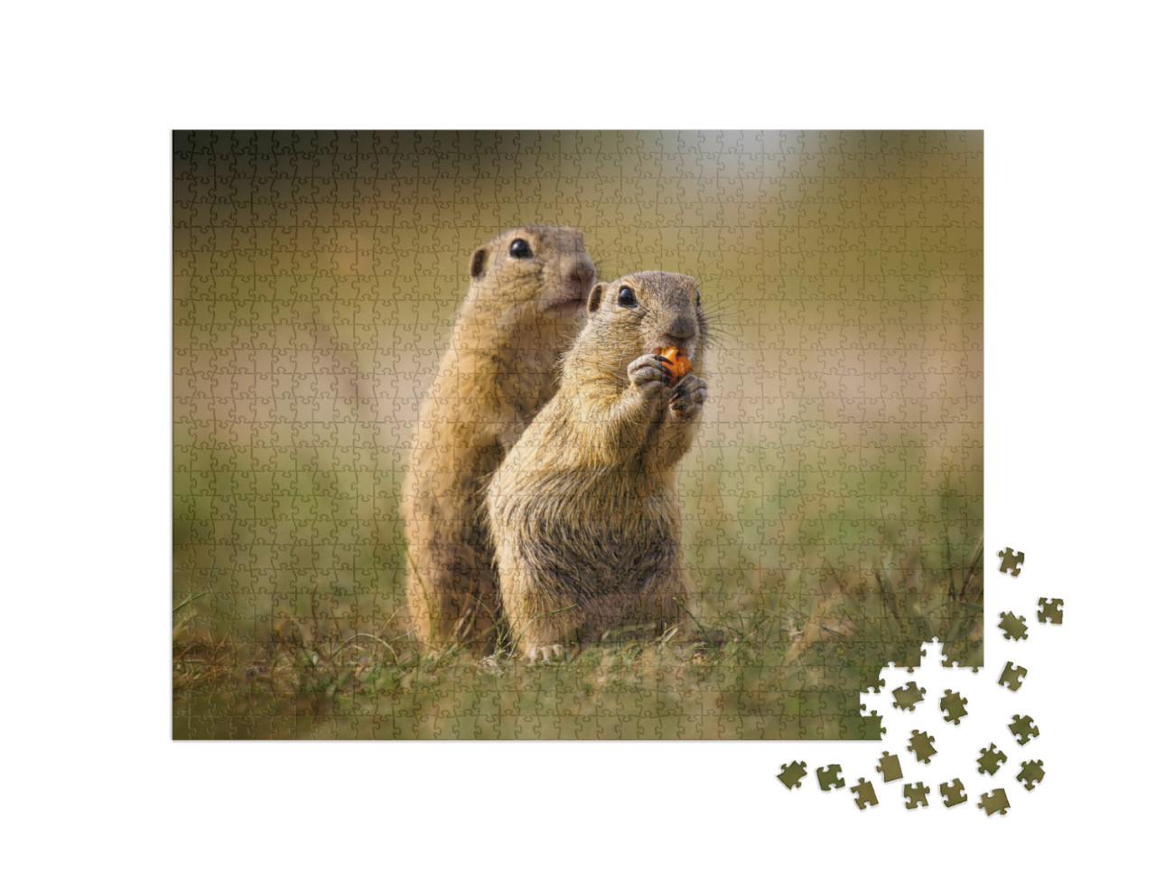 Ground Squirrel in Their Natural Environment. Wildlife Sh... Jigsaw Puzzle with 1000 pieces