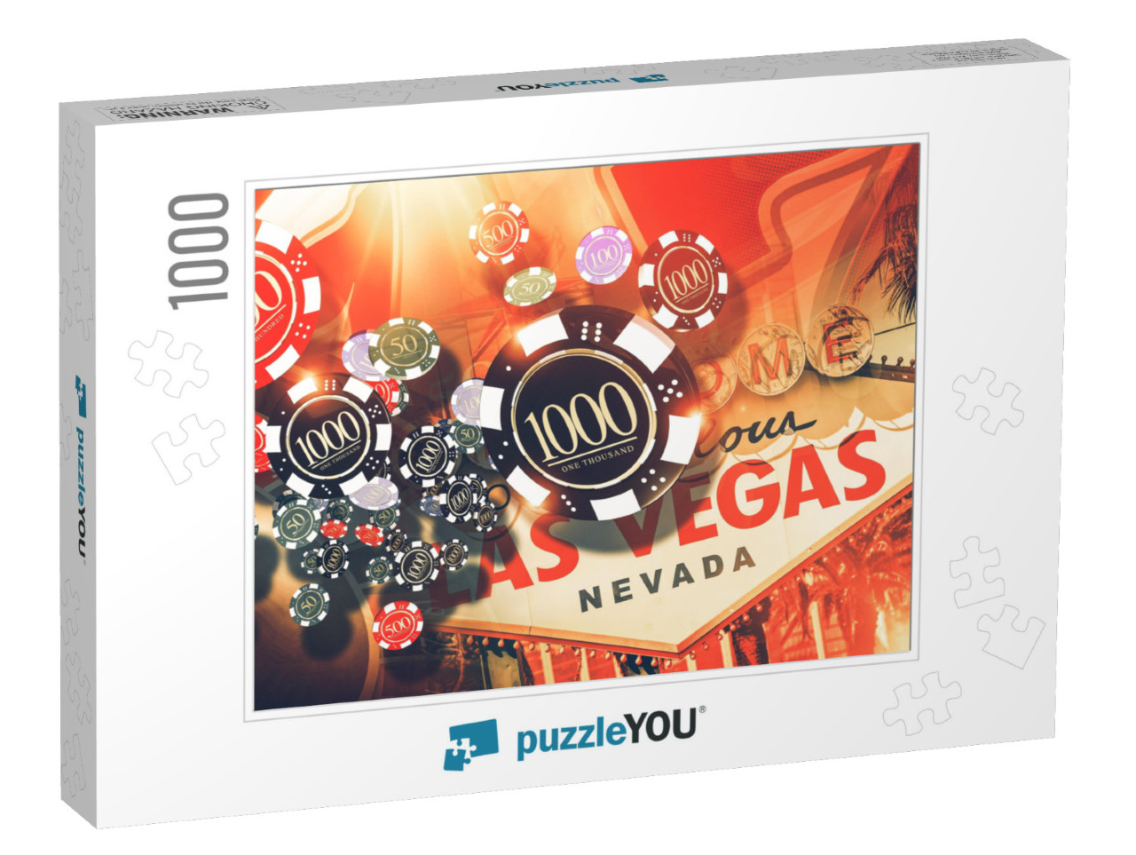 Vegas Gambling Concept. Las Vegas Casino Games Concept Il... Jigsaw Puzzle with 1000 pieces