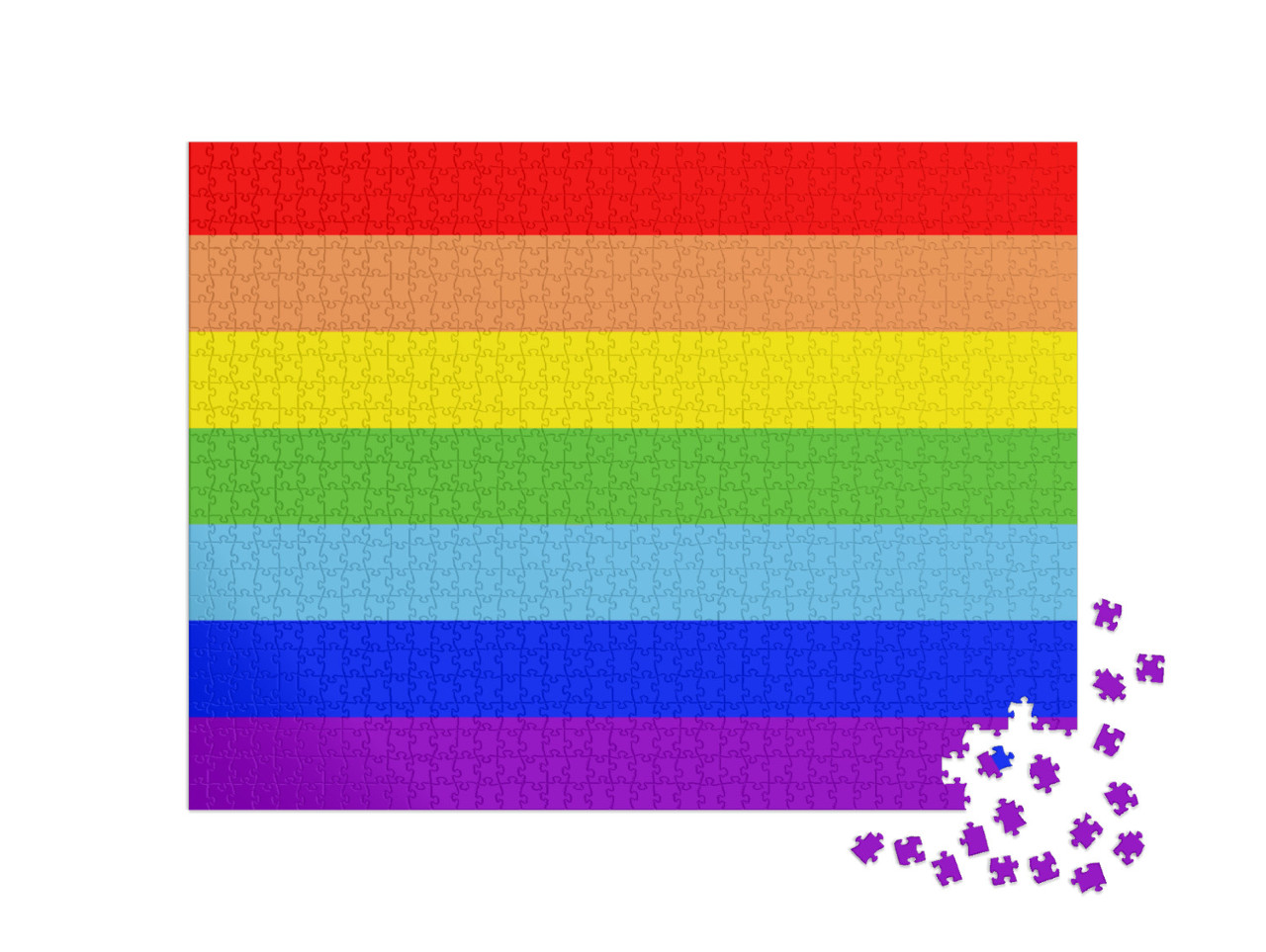 Banner with Colors of the Rainbow Symbol of Peace & Broth... Jigsaw Puzzle with 1000 pieces