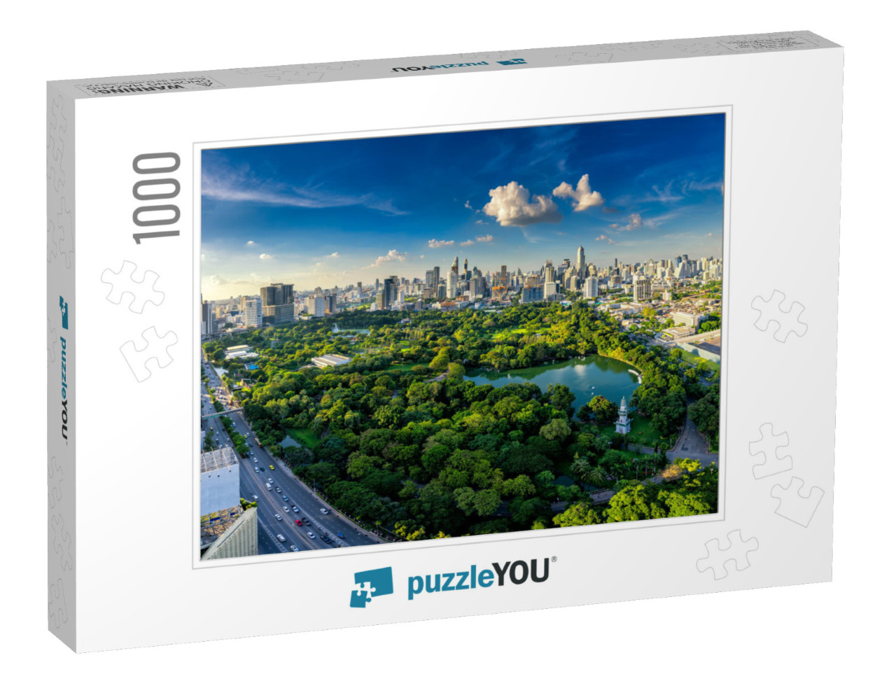 Sunset Scene of Modern Office Buildings & Condominium in... Jigsaw Puzzle with 1000 pieces