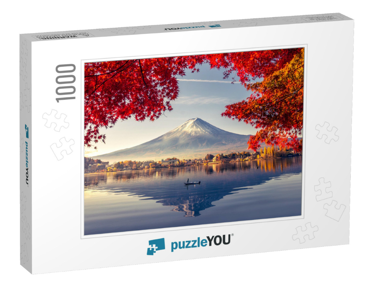 Colorful Autumn Season & Mountain Fuji with Morning Fog &... Jigsaw Puzzle with 1000 pieces