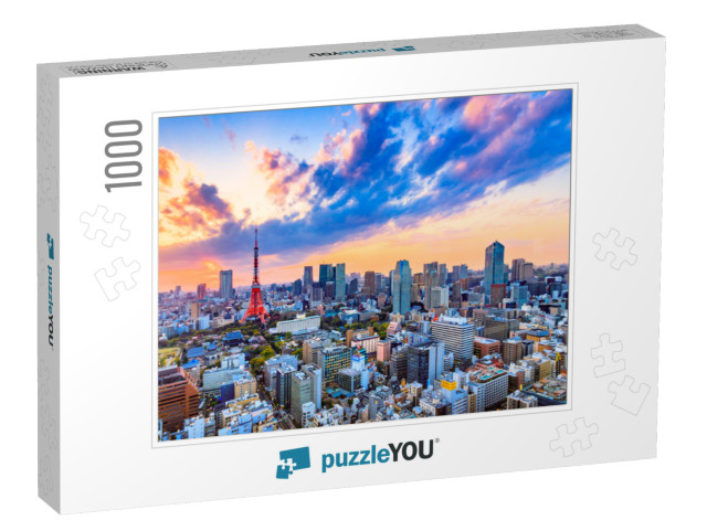 Cityscapes View Sunset of Tokyo City Japan... Jigsaw Puzzle with 1000 pieces