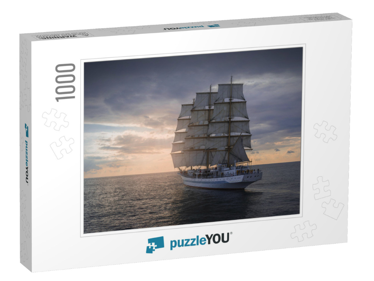 Ancient Sailing Ship in the Sea... Jigsaw Puzzle with 1000 pieces