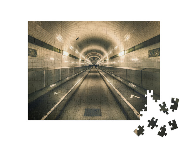 Historic Elbtunnel in Hamburg... Jigsaw Puzzle with 200 pieces