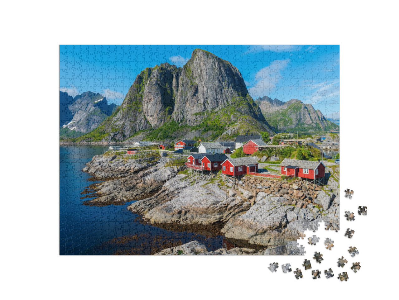 Lofoten Summer Landscape Lofoten is an Archipelago in the... Jigsaw Puzzle with 1000 pieces