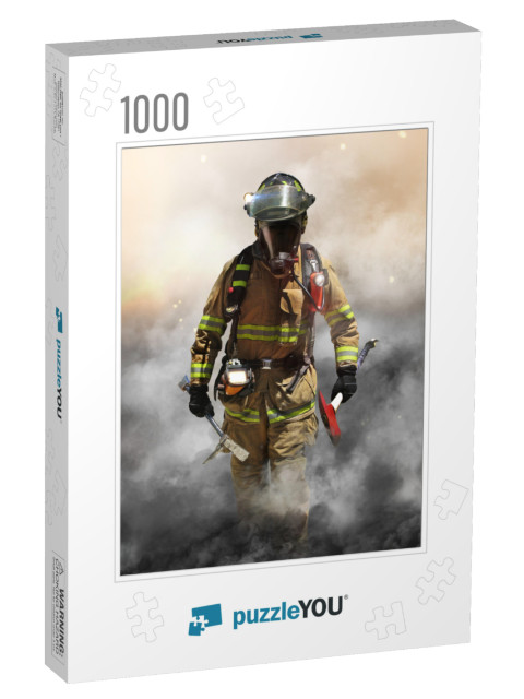 A Firefighter Pierces Through a Wall of Smoke Searching f... Jigsaw Puzzle with 1000 pieces