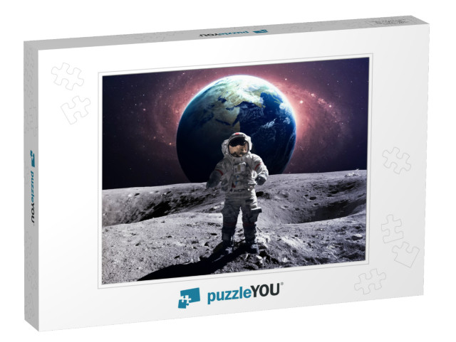 Brave Astronaut At the Spacewalk on the Moon. This Image... Jigsaw Puzzle