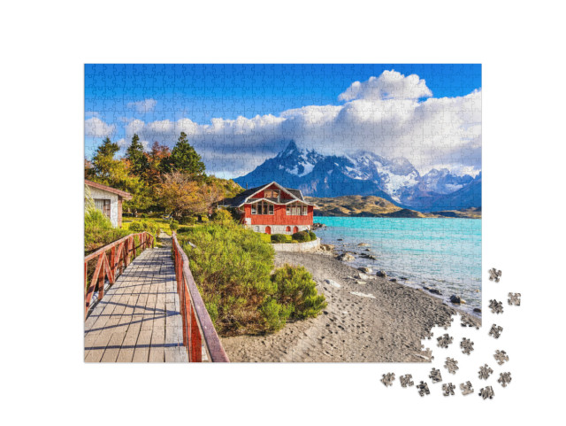 Patagonia, Chile - Torres Del Paine & Lago Pehoe, in the... Jigsaw Puzzle with 1000 pieces