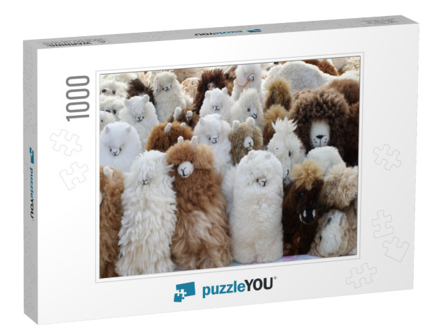 Stuffed Toys Made with Llama Fur in the Artisans Market i... Jigsaw Puzzle with 1000 pieces