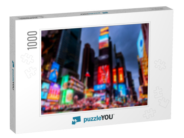 Blurred Image of Times Square. Times Square is a Major Co... Jigsaw Puzzle with 1000 pieces