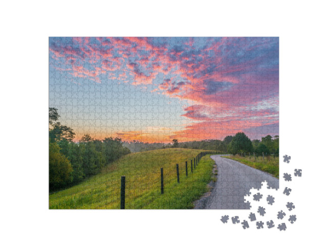 Sunrise on Jones Lane, Ky... Jigsaw Puzzle with 1000 pieces