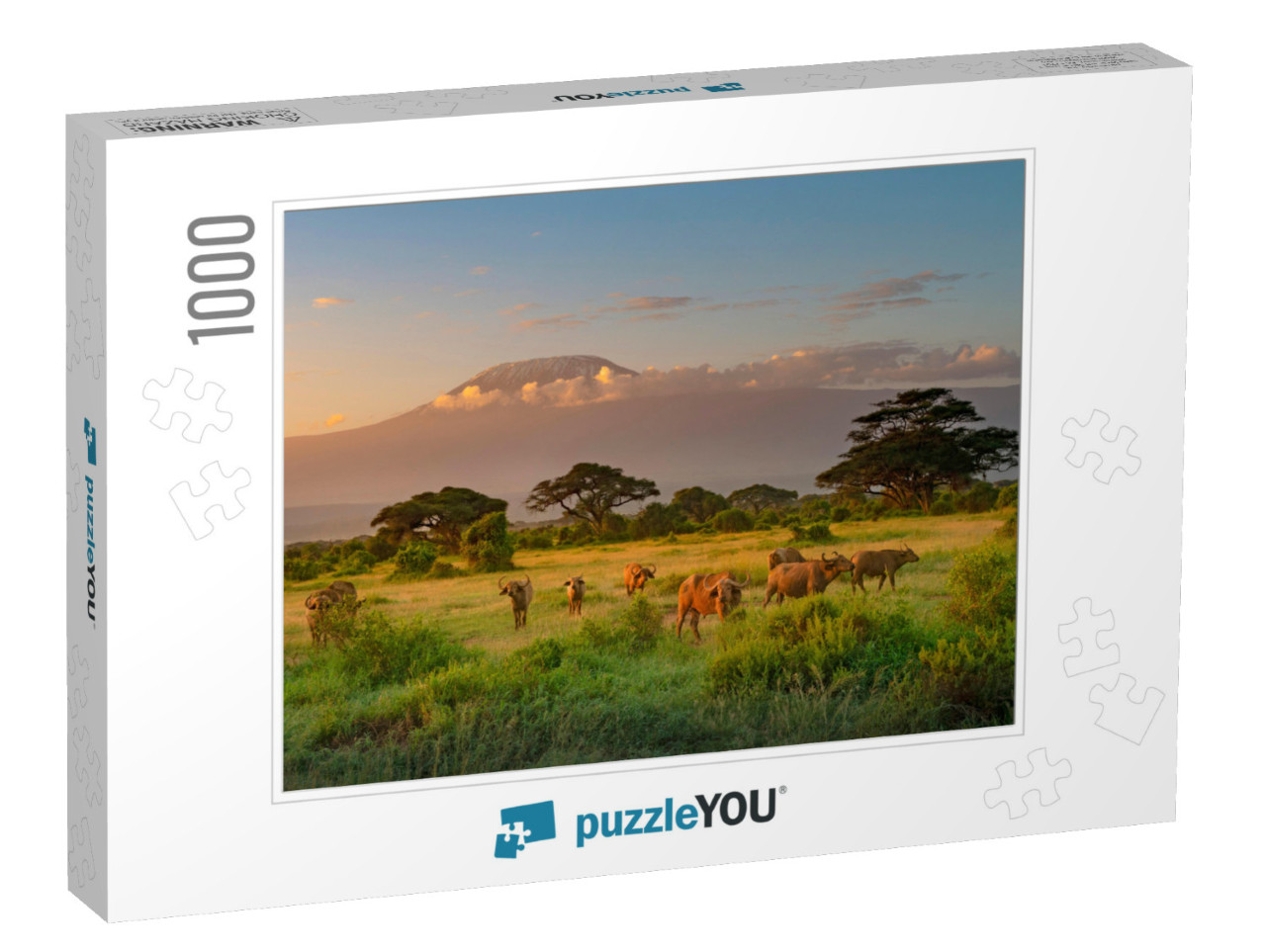 Mount Kilimanjaro in Morning Light, Amboseli, Kenya... Jigsaw Puzzle with 1000 pieces