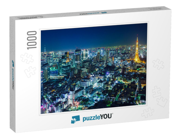 Tokyo Skyline At Night... Jigsaw Puzzle with 1000 pieces