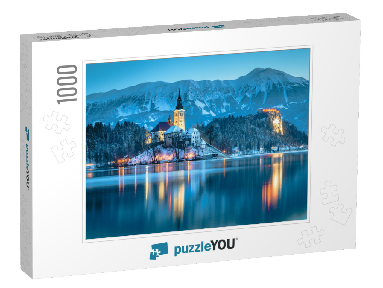 Beautiful Twilight View of Lake Bled with Famous Bled Isl... Jigsaw Puzzle with 1000 pieces