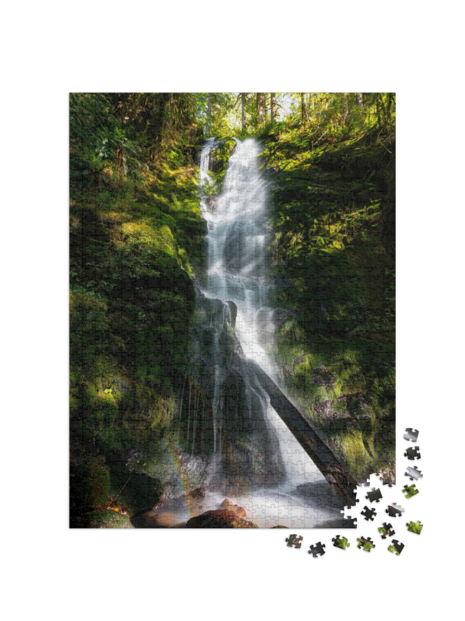 Merriman Falls At Olympic National Park, Washington State... Jigsaw Puzzle with 1000 pieces