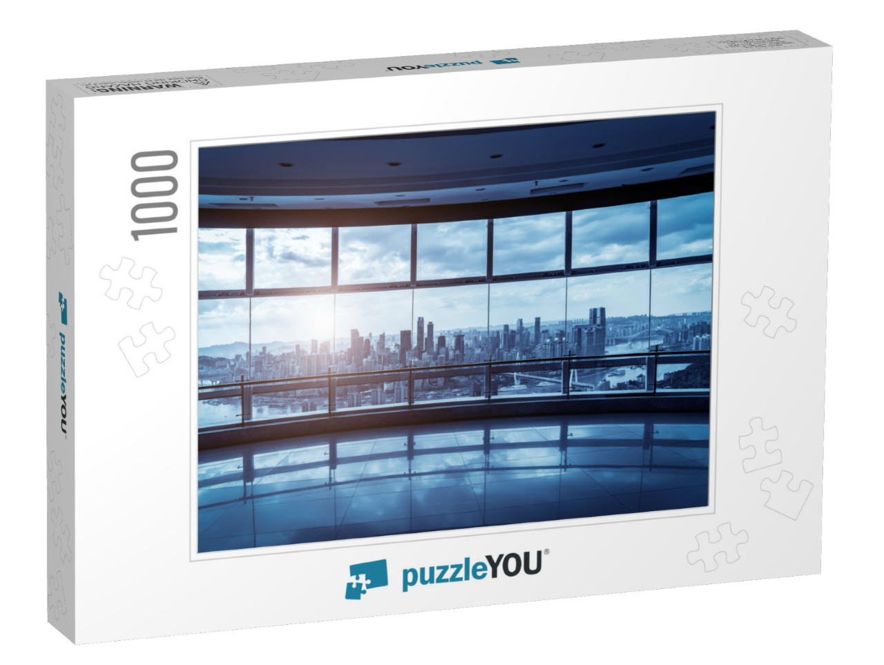 Office Building Glass & City Skyline... Jigsaw Puzzle with 1000 pieces