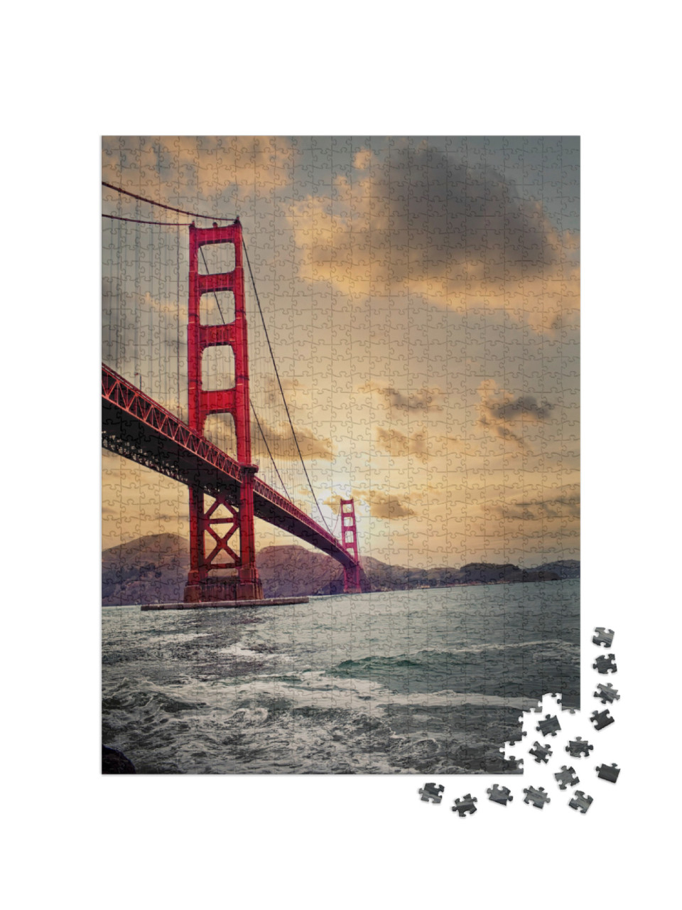 Golden Gate Bridge Sunset... Jigsaw Puzzle with 1000 pieces