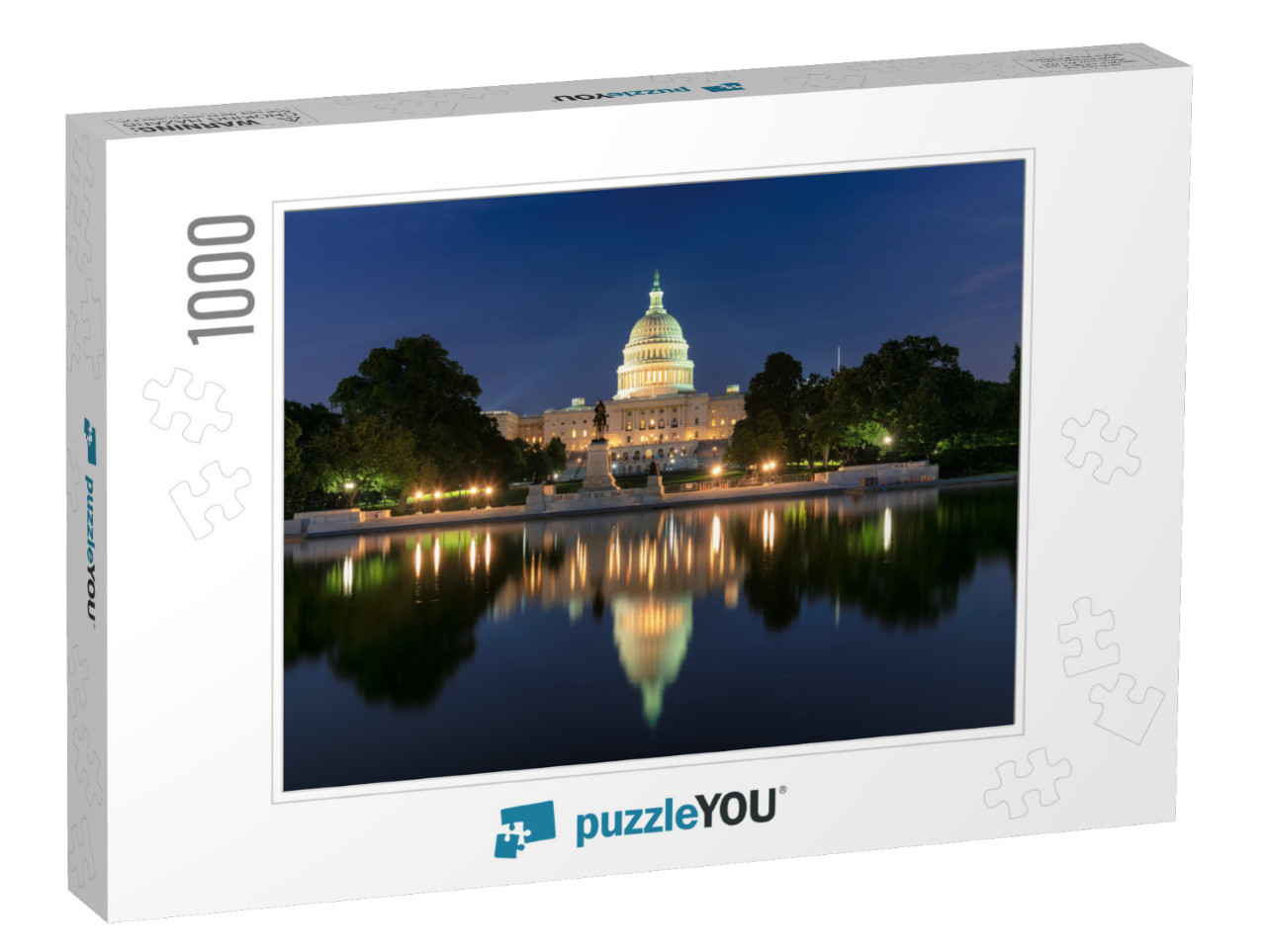 Us Capitol Building At Night, Washington Dc, Usa... Jigsaw Puzzle with 1000 pieces