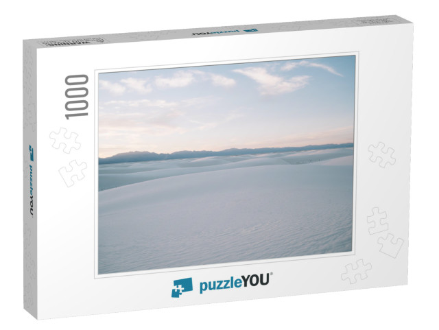 Skyline & Picturesque Landscape of Dim White Dunes of Whi... Jigsaw Puzzle with 1000 pieces