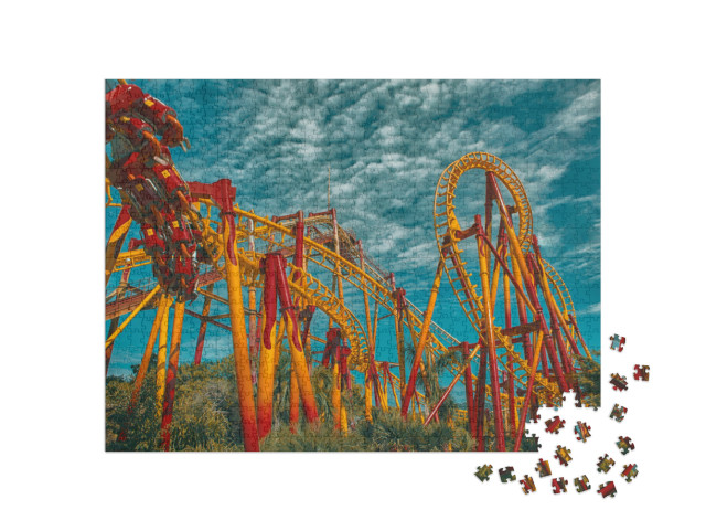 Roller Coaster - Beto Carrero World - Santa Catarina. Bra... Jigsaw Puzzle with 1000 pieces