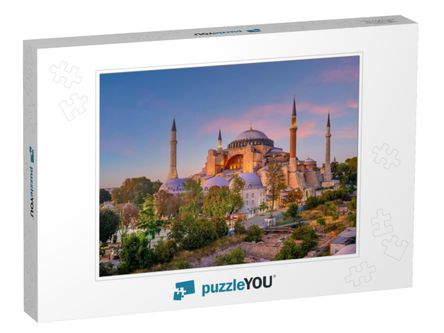 Beautiful View on Hagia Sophia in Istanbul, Turkey from T... Jigsaw Puzzle