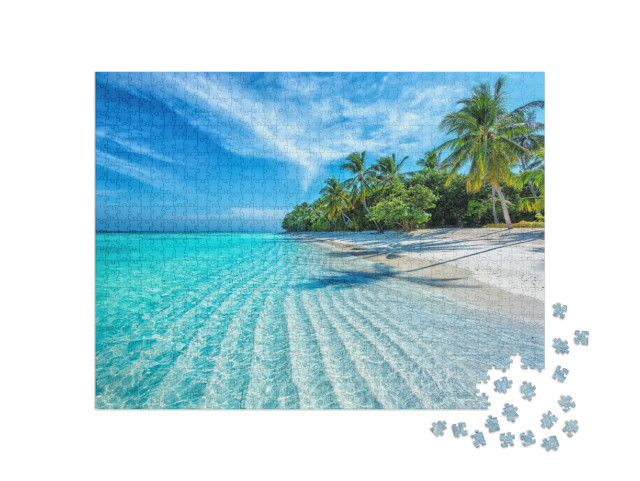 Maldives Islands Ocean Tropical Beach... Jigsaw Puzzle with 1000 pieces