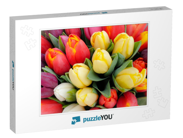 Spring Tulips Floral Tulip Bunch... Jigsaw Puzzle